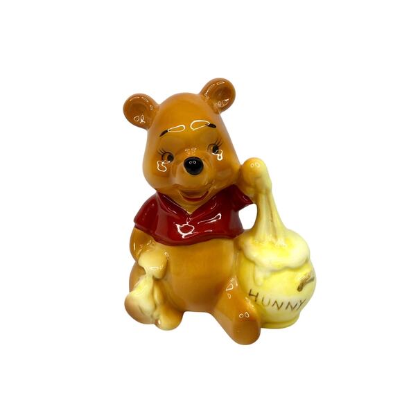 Disney Other - Vintage Winnie The Pooh Made In Japan Porcelain Figurine- Pooh w/ Hunny Pot